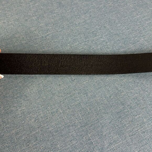 CHICO'S Limenta Stretch Belt Silver Hook Buckle Genuine Leather Size M/L - Picture 4 of 5